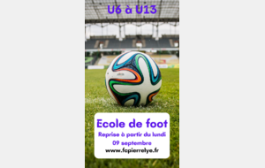 Rentrée de Notre Ecole de Foot