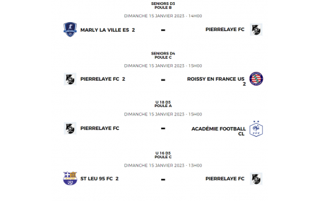 Matchs du Dimanche 